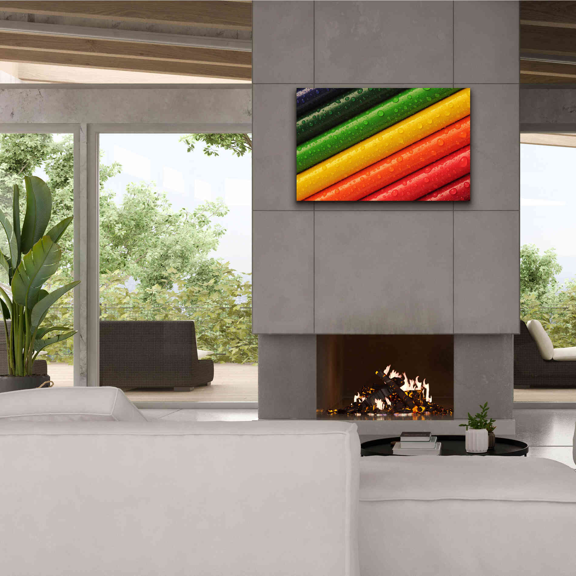 'Pencil Rainbow' by Epic Portfolio, Giclee Canvas Wall Art,40x26