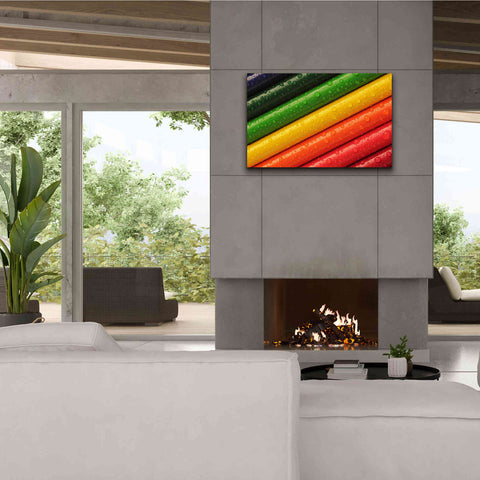 Image of 'Pencil Rainbow' by Epic Portfolio, Giclee Canvas Wall Art,40x26