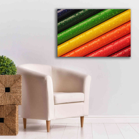 Image of 'Pencil Rainbow' by Epic Portfolio, Giclee Canvas Wall Art,40x26