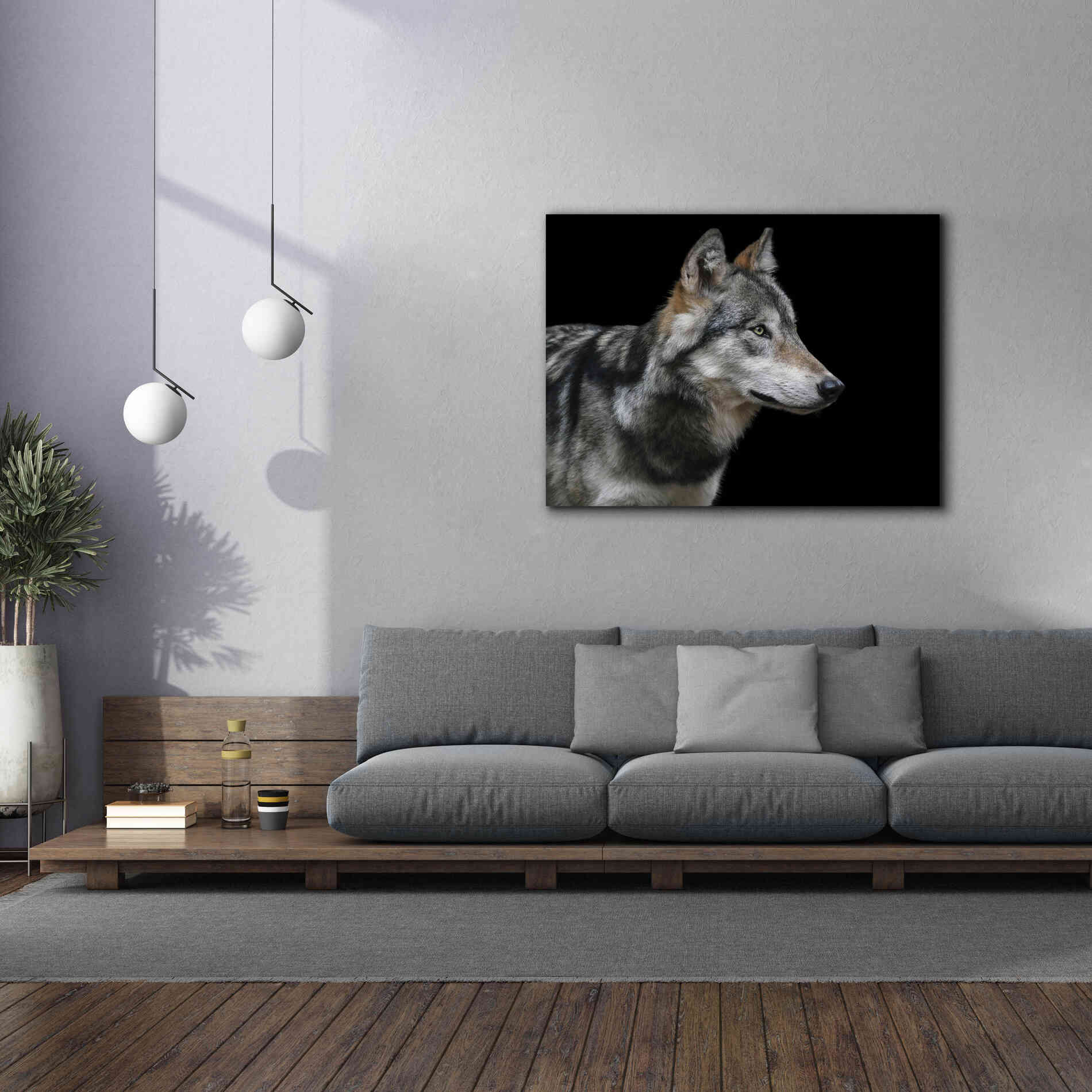 'Wolf' by Epic Portfolio, Giclee Canvas Wall Art,54x40