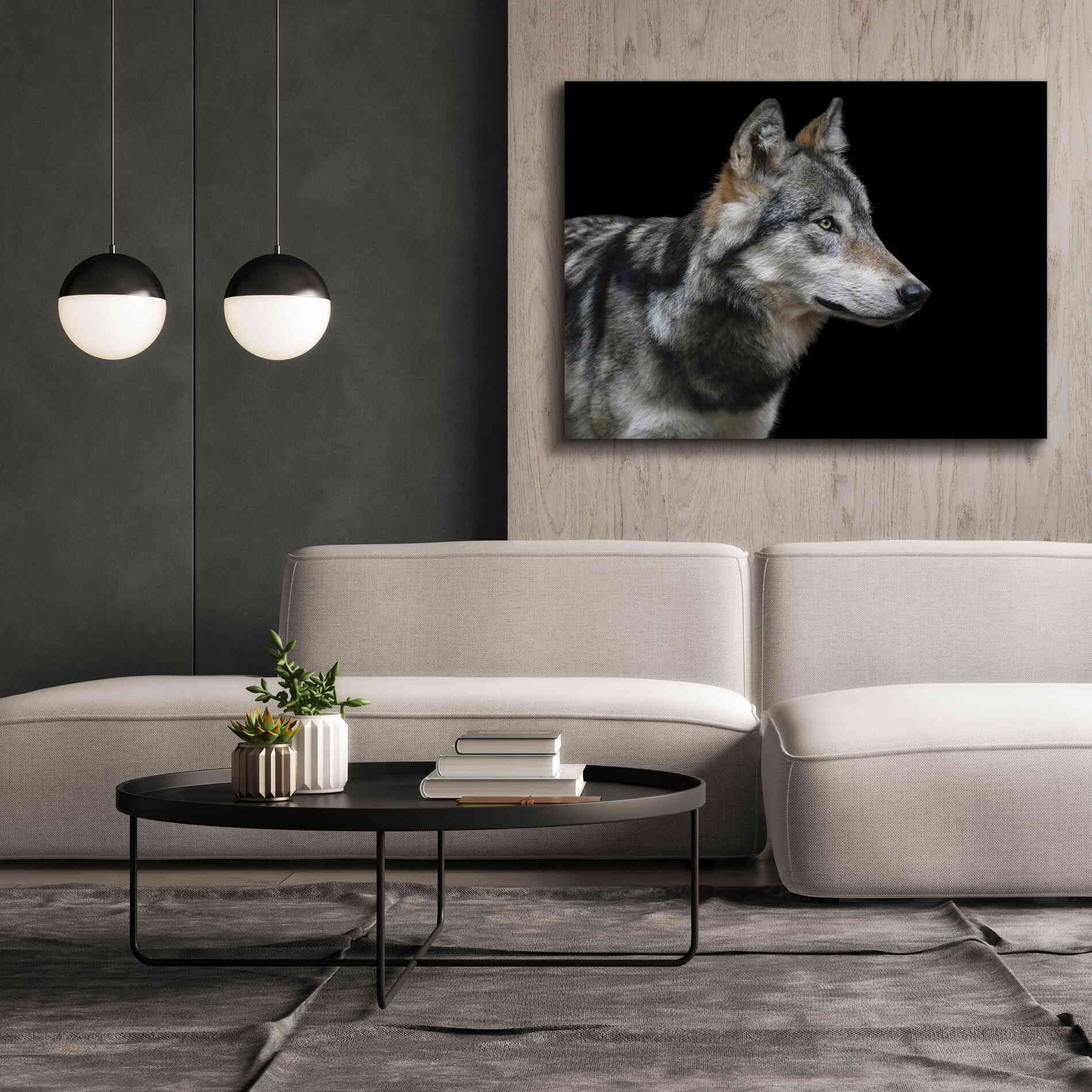 'Wolf' by Epic Portfolio, Giclee Canvas Wall Art,54x40