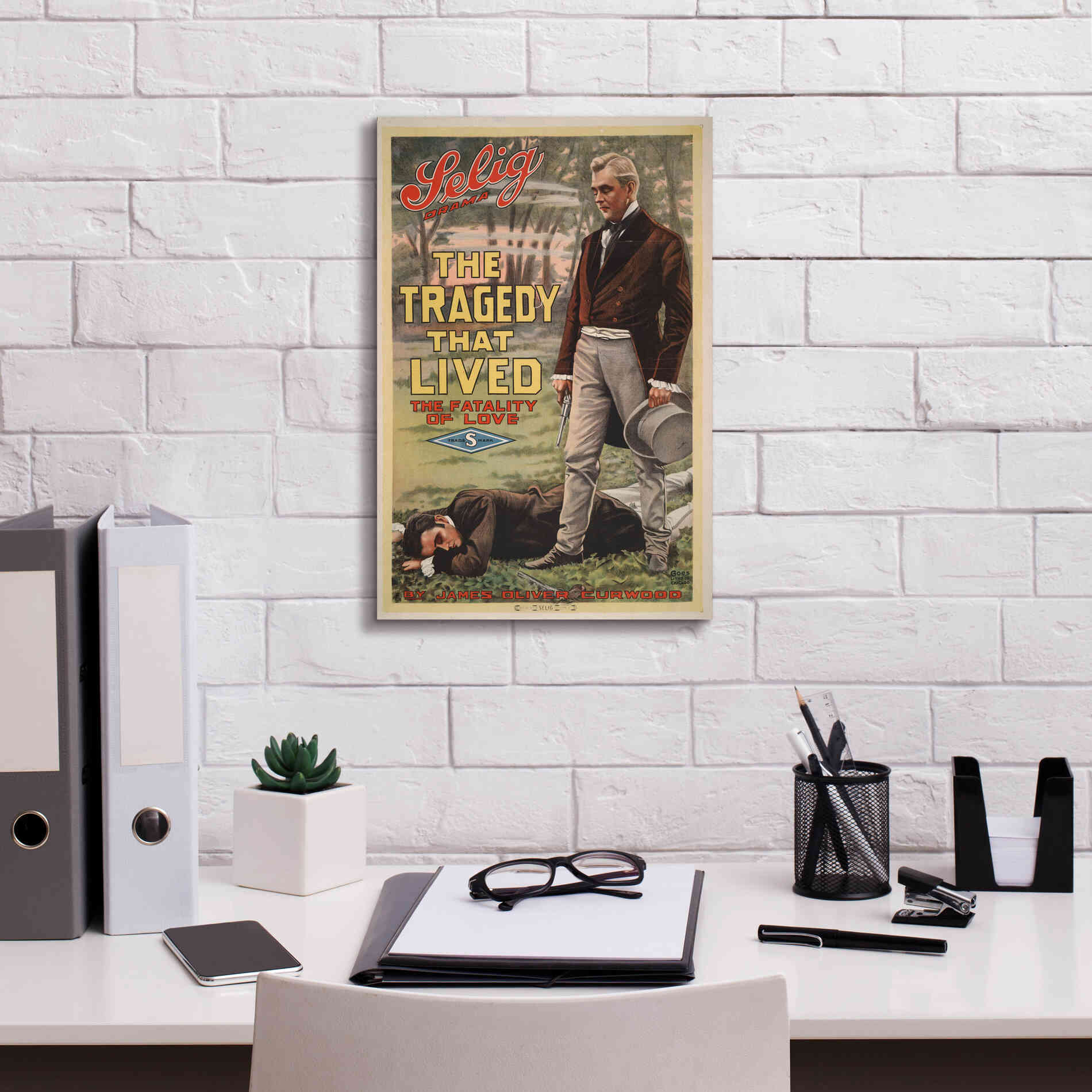 'The Tragedy That Lived The Fatality Of Love (1914)' by Epic Portfolio, Giclee Canvas Wall Art,12x18