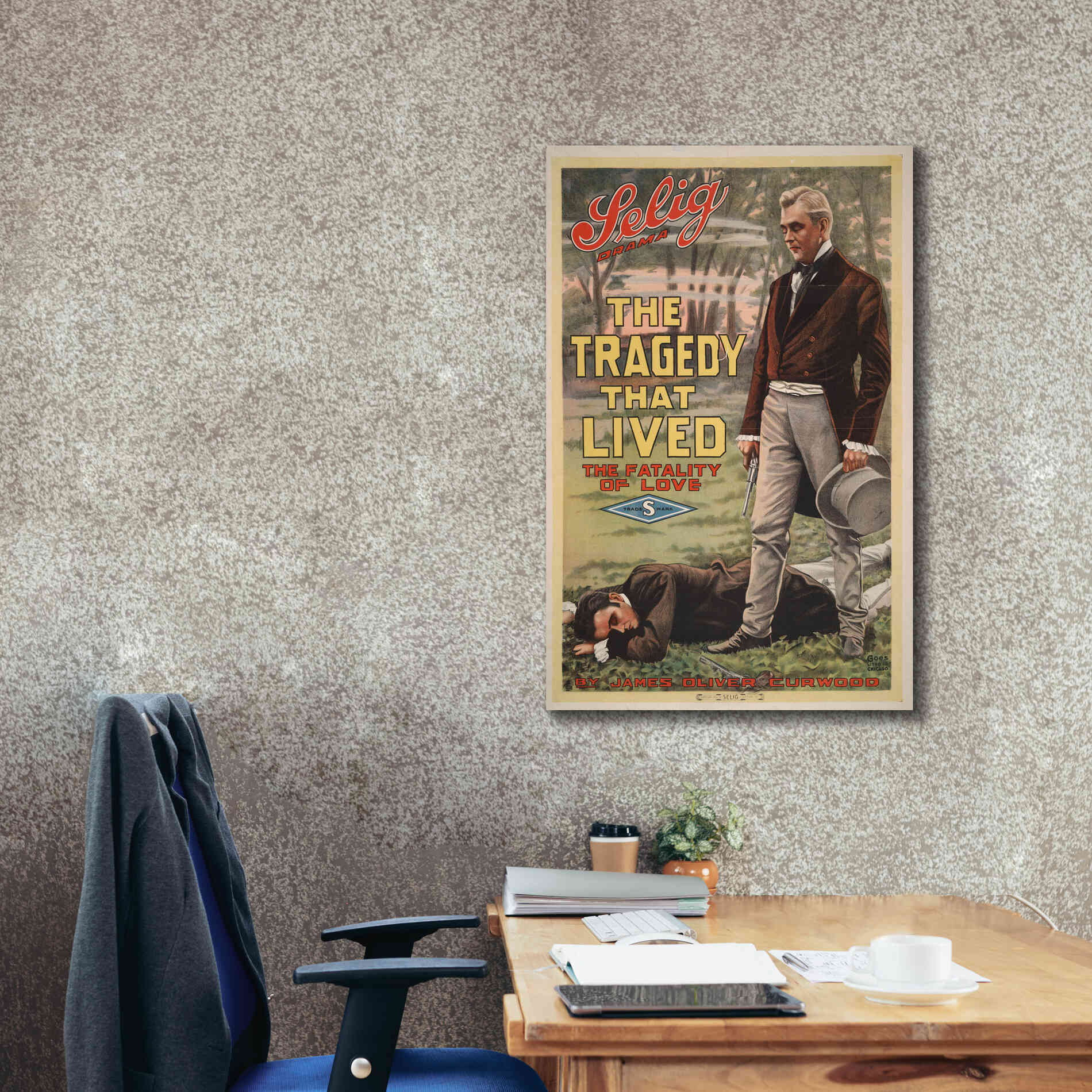 'The Tragedy That Lived The Fatality Of Love (1914)' by Epic Portfolio, Giclee Canvas Wall Art,26x40