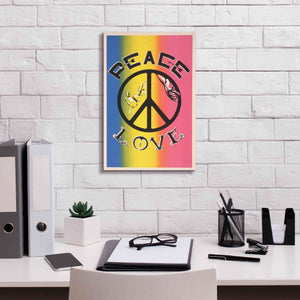 'Peace, Love' by Epic Portfolio, Giclee Canvas Wall Art,12x18