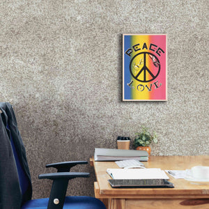 'Peace, Love' by Epic Portfolio, Giclee Canvas Wall Art,12x18