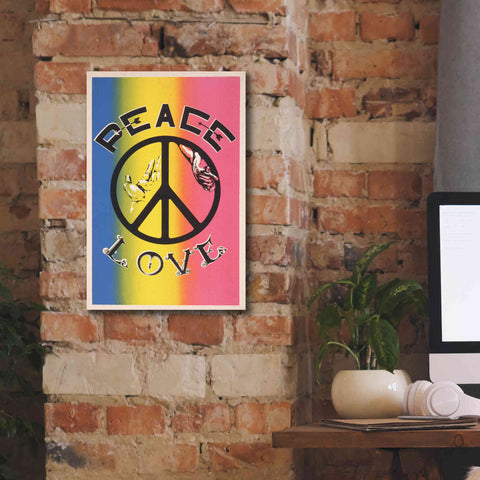 Image of 'Peace, Love' by Epic Portfolio, Giclee Canvas Wall Art,12x18