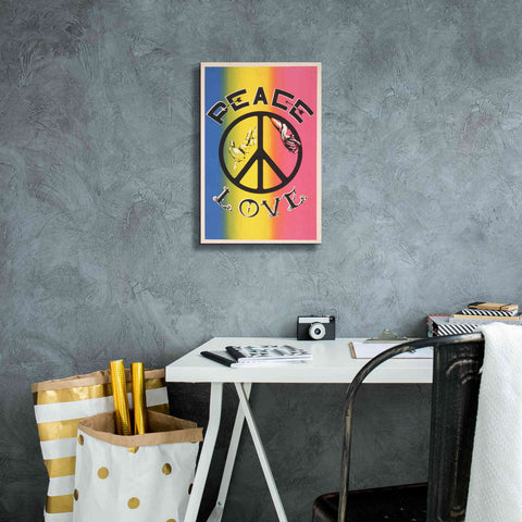 Image of 'Peace, Love' by Epic Portfolio, Giclee Canvas Wall Art,12x18