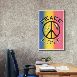 'Peace, Love' by Epic Portfolio, Giclee Canvas Wall Art,26x40