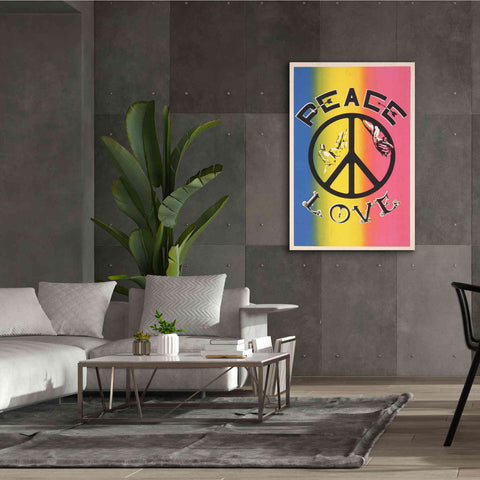 Image of 'Peace, Love' by Epic Portfolio, Giclee Canvas Wall Art,40x60