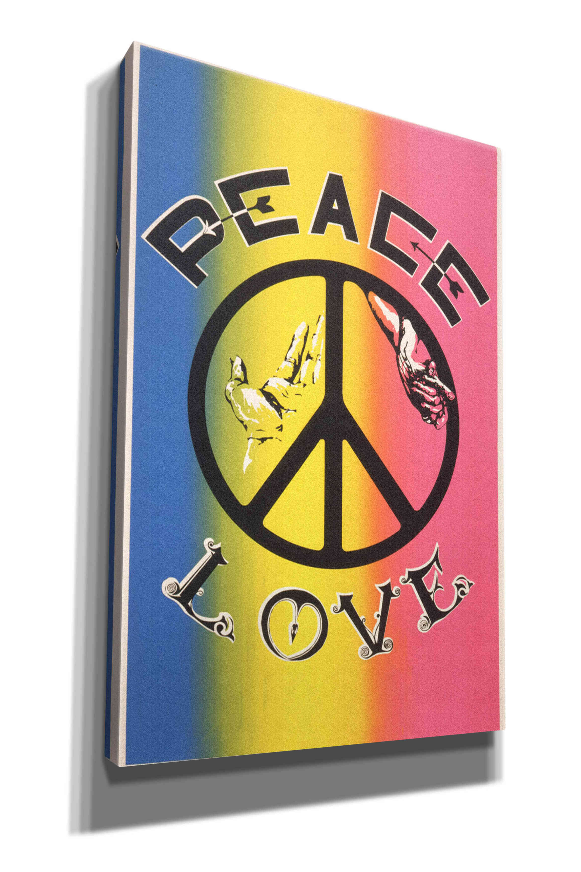 'Peace, Love' by Epic Portfolio, Giclee Canvas Wall Art