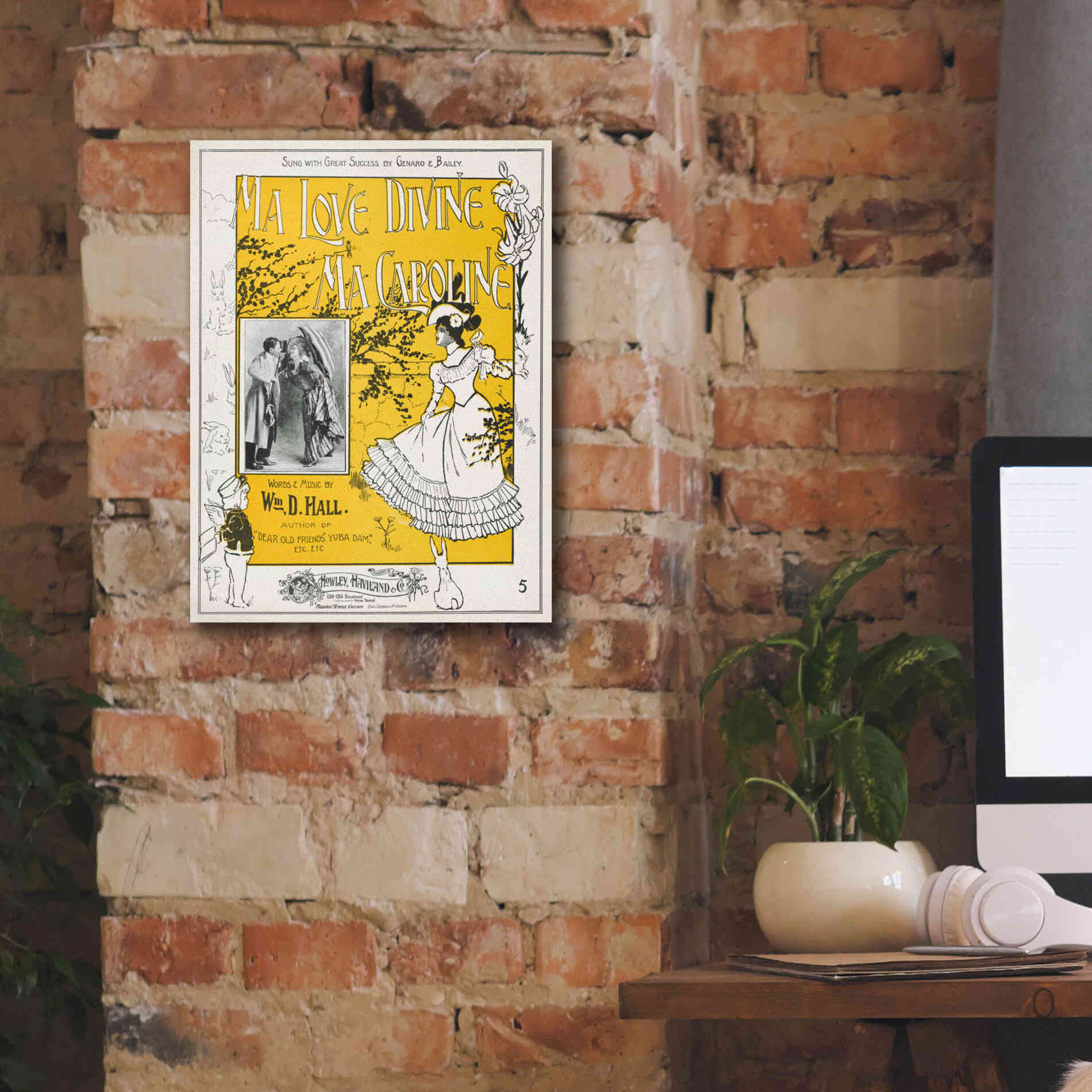 'Ma Love Divine, Ma Caroline (1899)' by Epic Portfolio, Giclee Canvas Wall Art,12x16