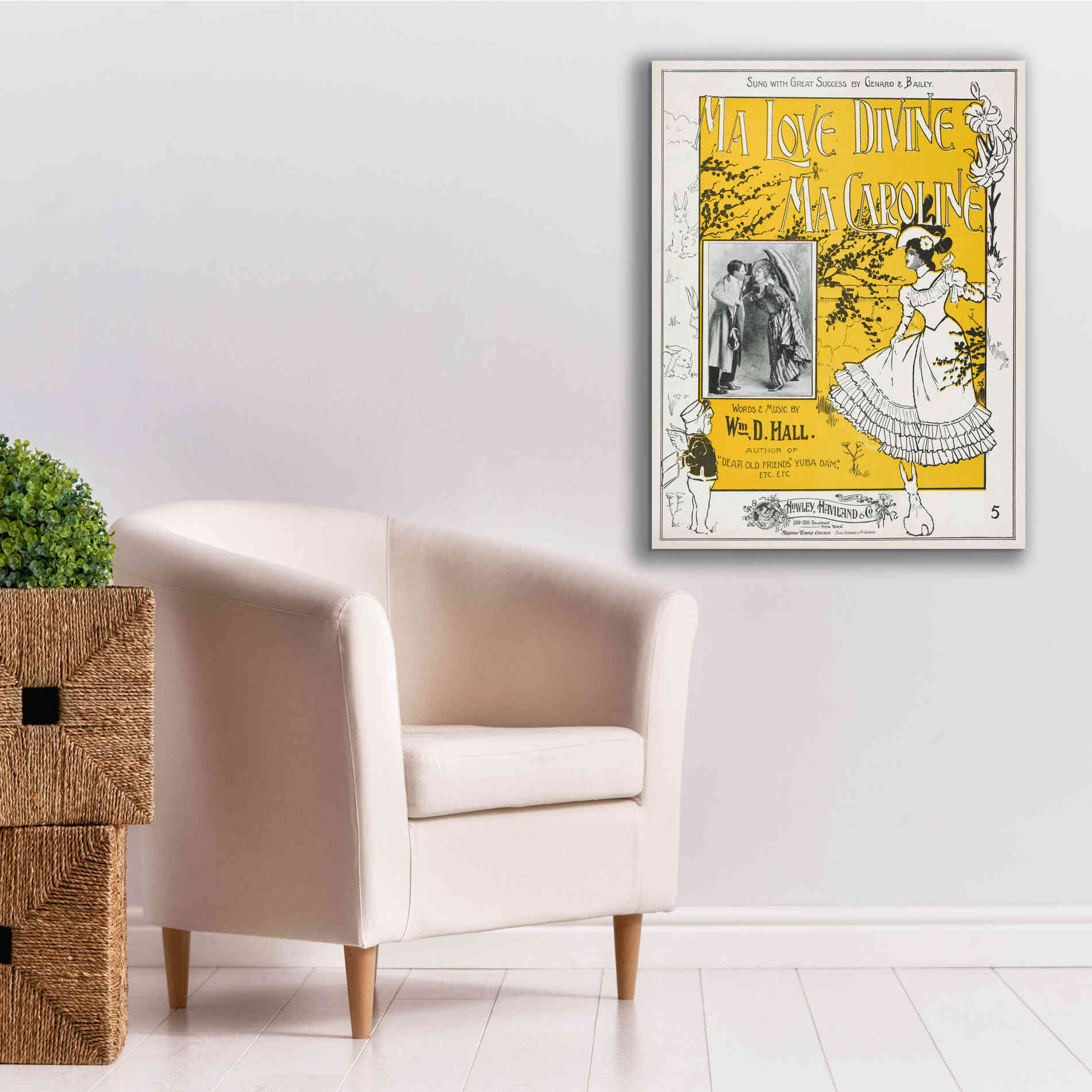 'Ma Love Divine, Ma Caroline (1899)' by Epic Portfolio, Giclee Canvas Wall Art,26x34