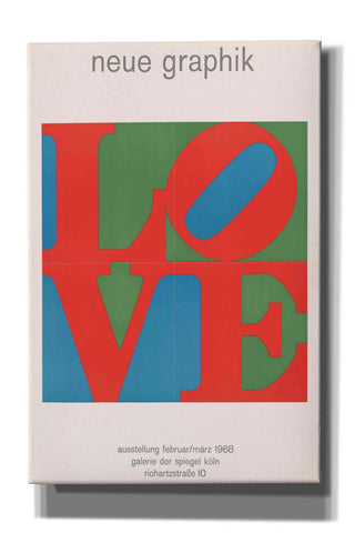 Image of 'Love. Neue Graphik (1968)' by Epic Portfolio, Giclee Canvas Wall Art