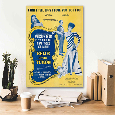 Image of 'I Can’T Tell Why I Love You, But I Do (1900)' by Epic Portfolio, Giclee Canvas Wall Art,18x26