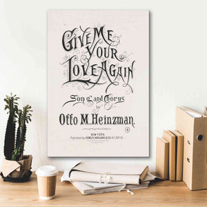 'Give Me Your Love Again (1893)' by Epic Portfolio, Giclee Canvas Wall Art,18x26