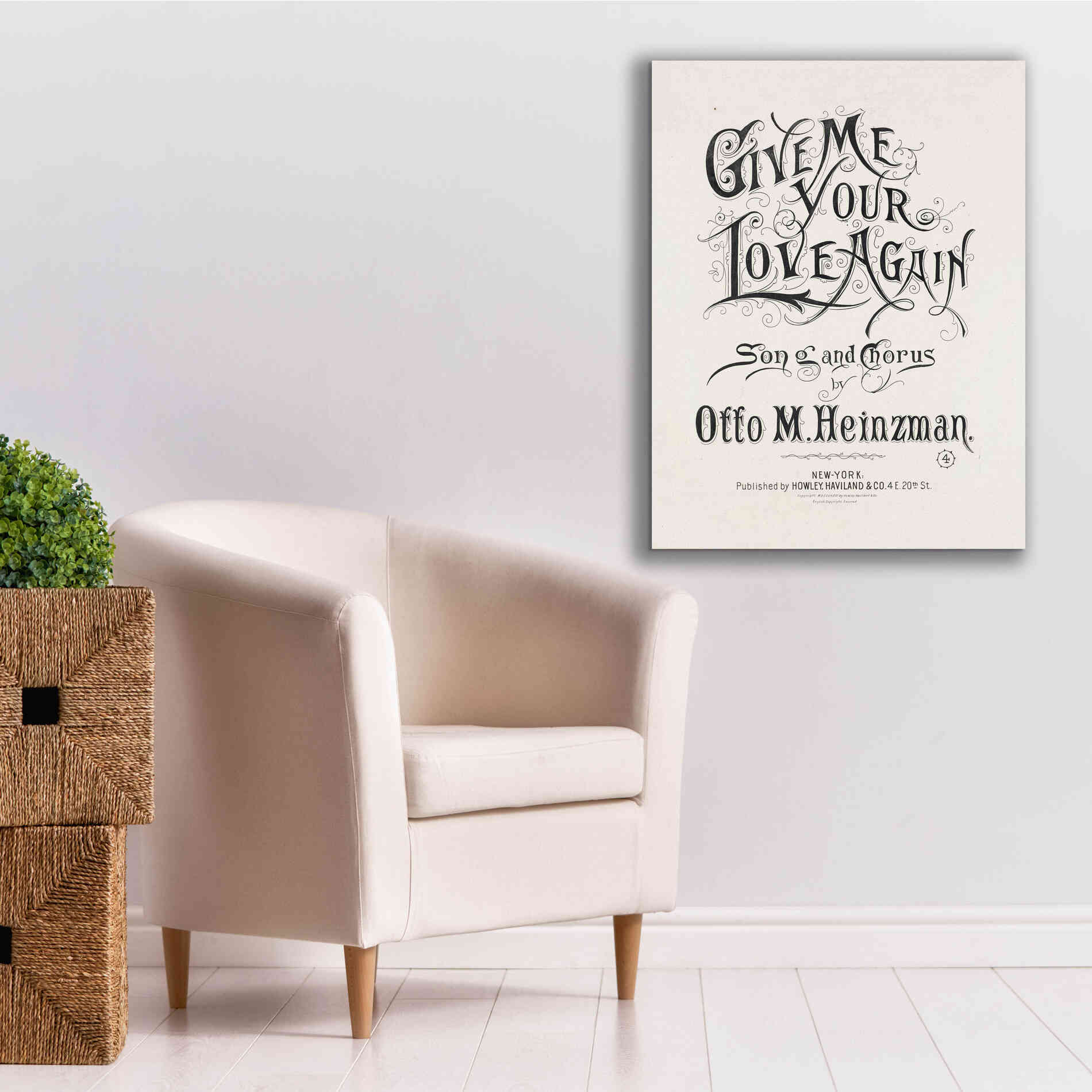 'Give Me Your Love Again (1893)' by Epic Portfolio, Giclee Canvas Wall Art,26x34