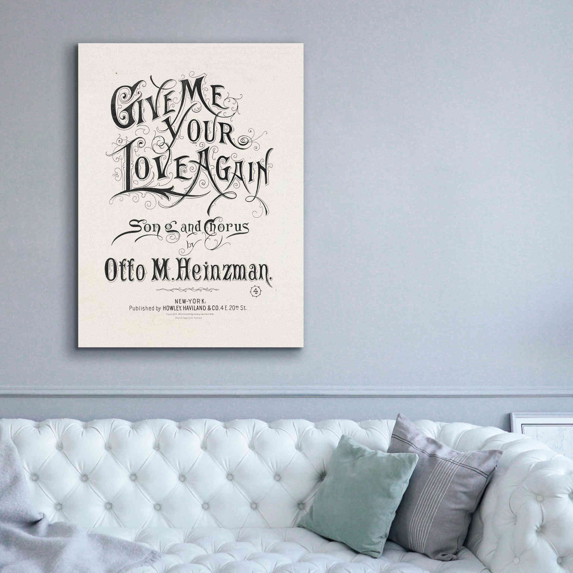 'Give Me Your Love Again (1893)' by Epic Portfolio, Giclee Canvas Wall Art,40x54