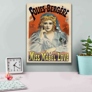 'Folies-Bergere,Miss Mabel Love (1895)' by Epic Portfolio, Giclee Canvas Wall Art,12x16