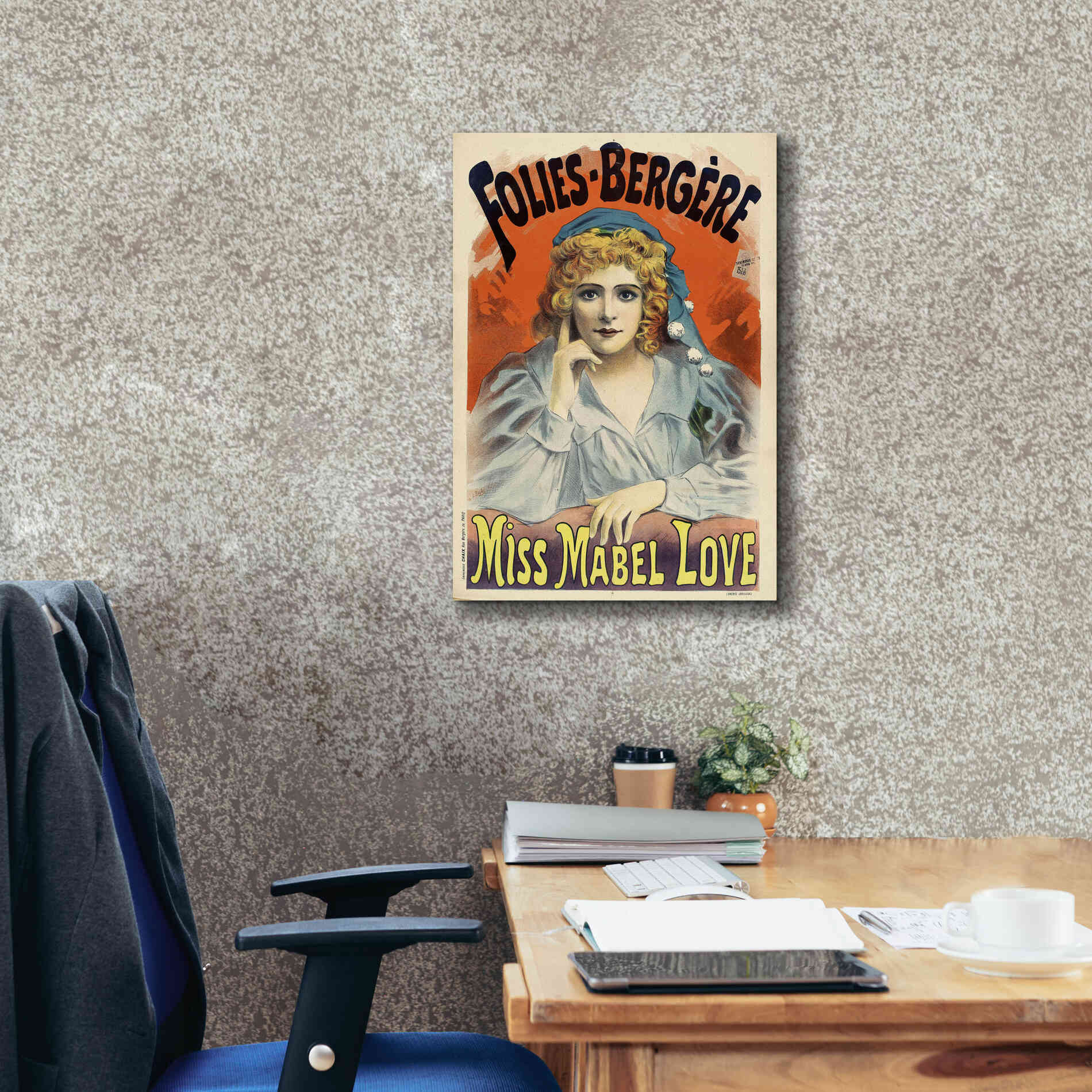 'Folies-Bergere,Miss Mabel Love (1895)' by Epic Portfolio, Giclee Canvas Wall Art,18x26