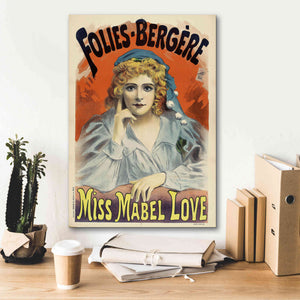 'Folies-Bergere,Miss Mabel Love (1895)' by Epic Portfolio, Giclee Canvas Wall Art,18x26