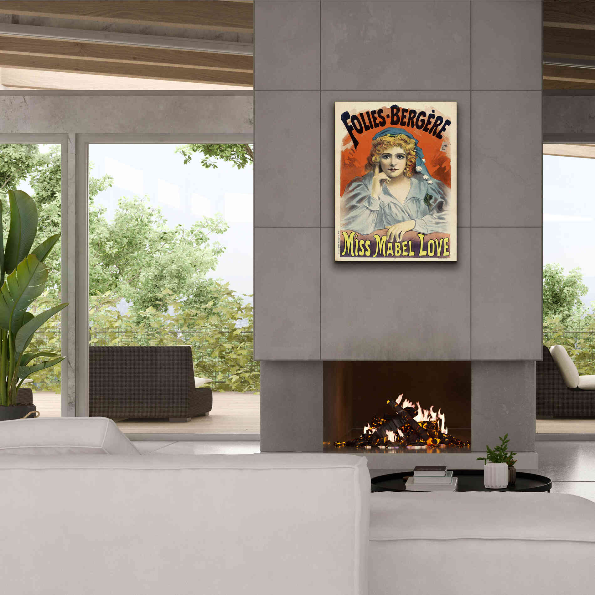 'Folies-Bergere,Miss Mabel Love (1895)' by Epic Portfolio, Giclee Canvas Wall Art,26x34