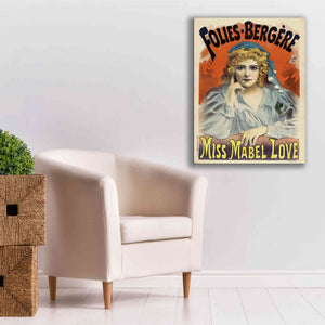 'Folies-Bergere,Miss Mabel Love (1895)' by Epic Portfolio, Giclee Canvas Wall Art,26x34