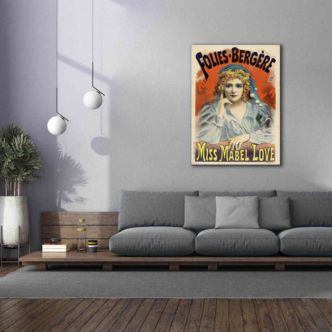 Image of 'Folies-Bergere,Miss Mabel Love (1895)' by Epic Portfolio, Giclee Canvas Wall Art,40x54
