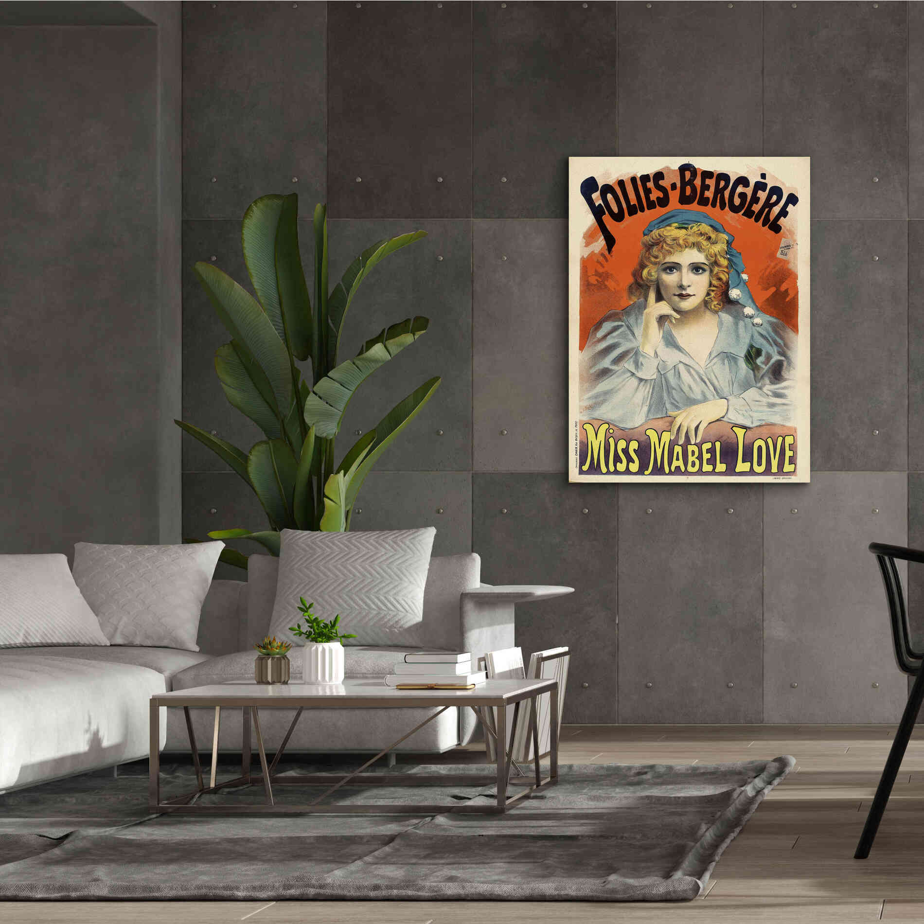 'Folies-Bergere,Miss Mabel Love (1895)' by Epic Portfolio, Giclee Canvas Wall Art,40x54