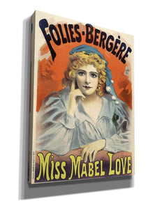 'Folies-Bergere,Miss Mabel Love (1895)' by Epic Portfolio, Giclee Canvas Wall Art