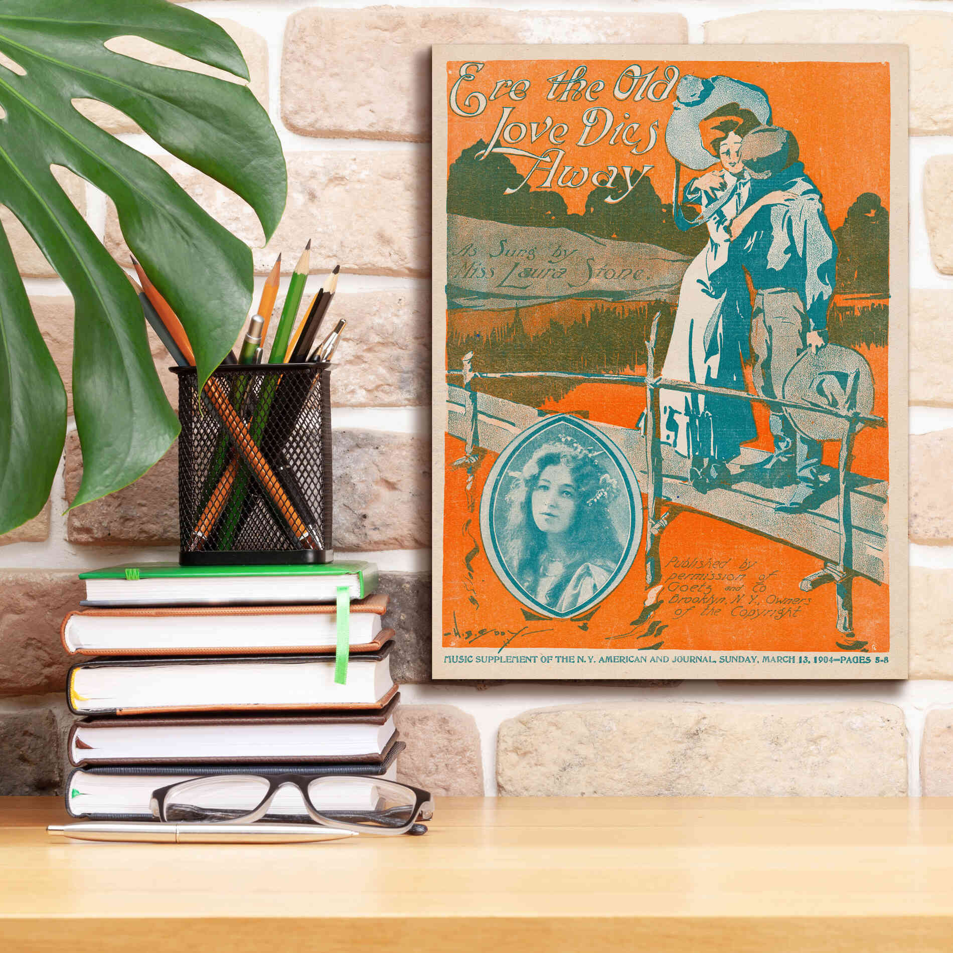 'Ere The Old Love Dies Away (1900)' by Epic Portfolio, Giclee Canvas Wall Art,12x16