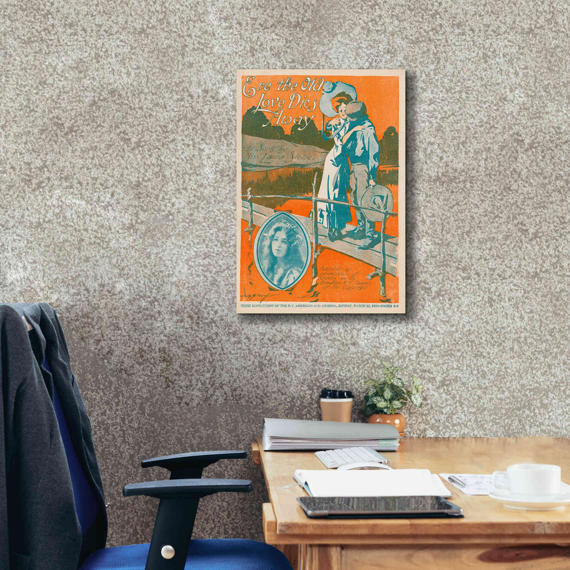 'Ere The Old Love Dies Away (1900)' by Epic Portfolio, Giclee Canvas Wall Art,18x26