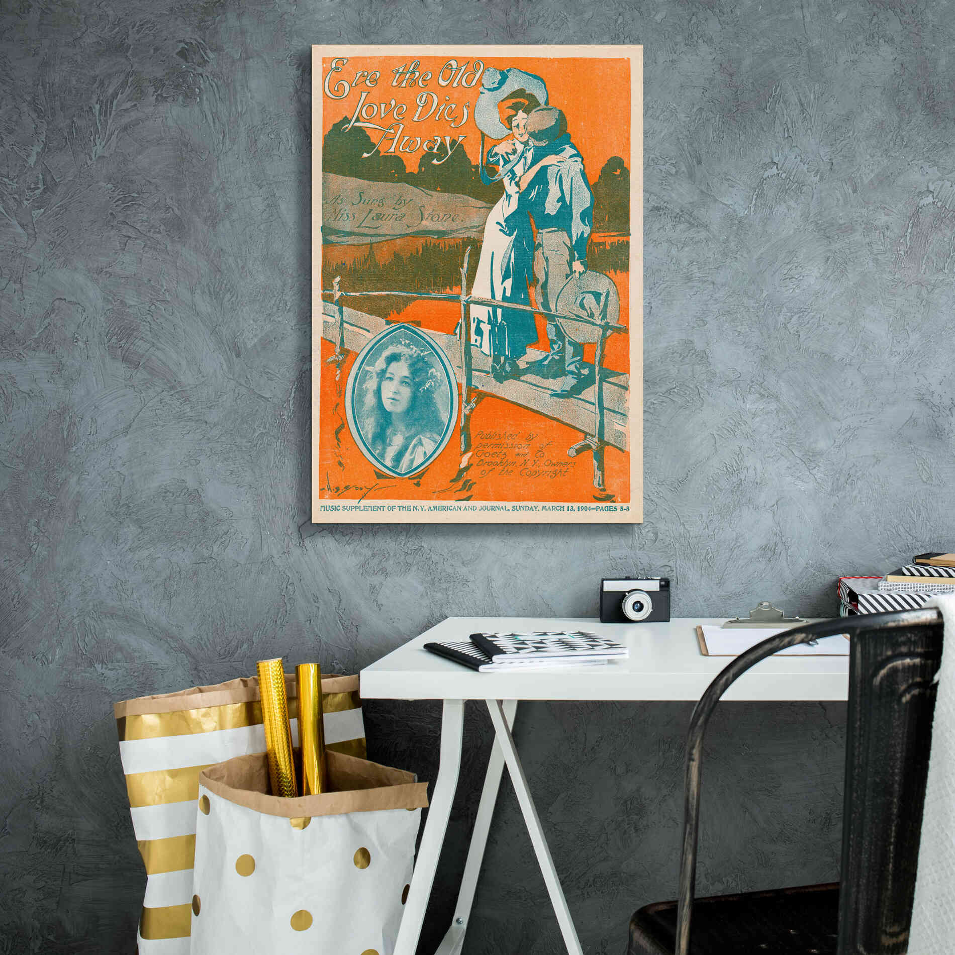 'Ere The Old Love Dies Away (1900)' by Epic Portfolio, Giclee Canvas Wall Art,18x26