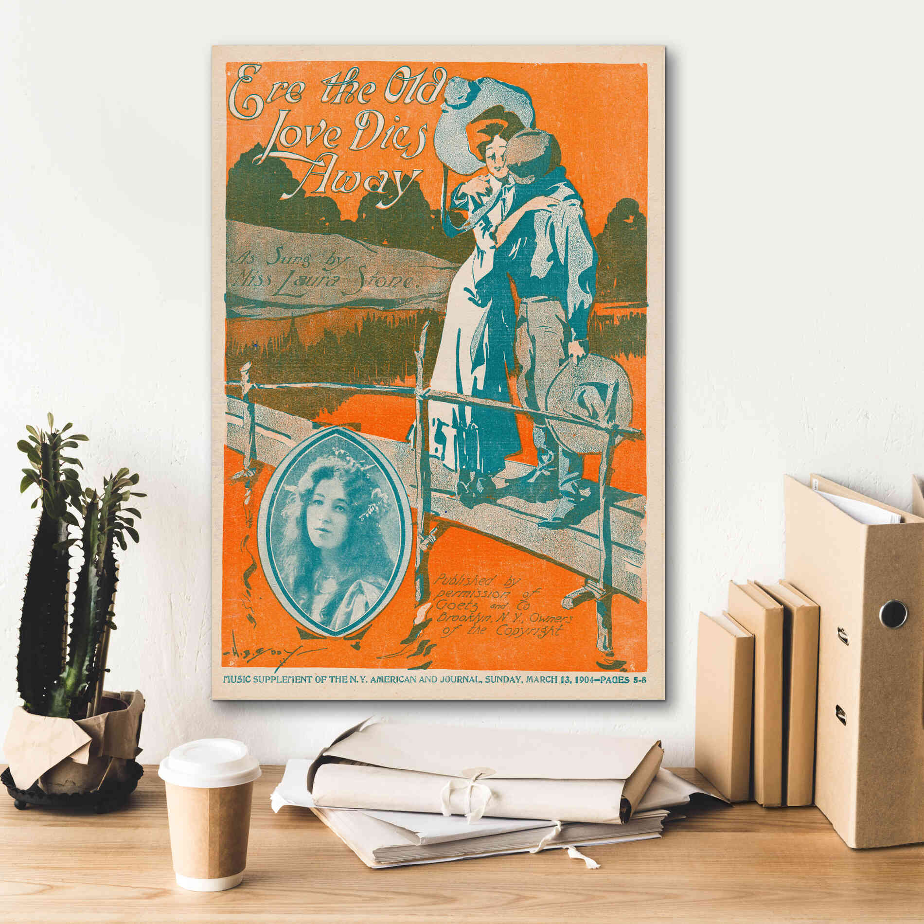 'Ere The Old Love Dies Away (1900)' by Epic Portfolio, Giclee Canvas Wall Art,18x26