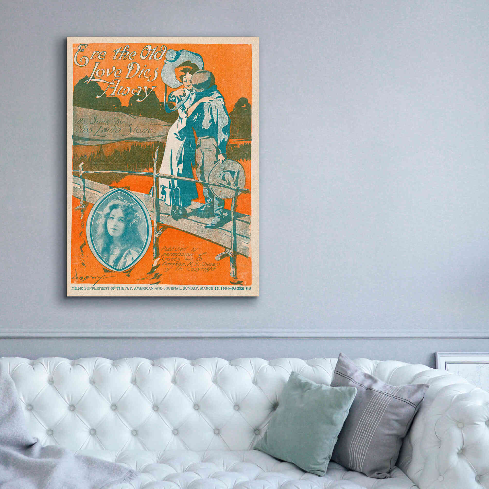 'Ere The Old Love Dies Away (1900)' by Epic Portfolio, Giclee Canvas Wall Art,40x54