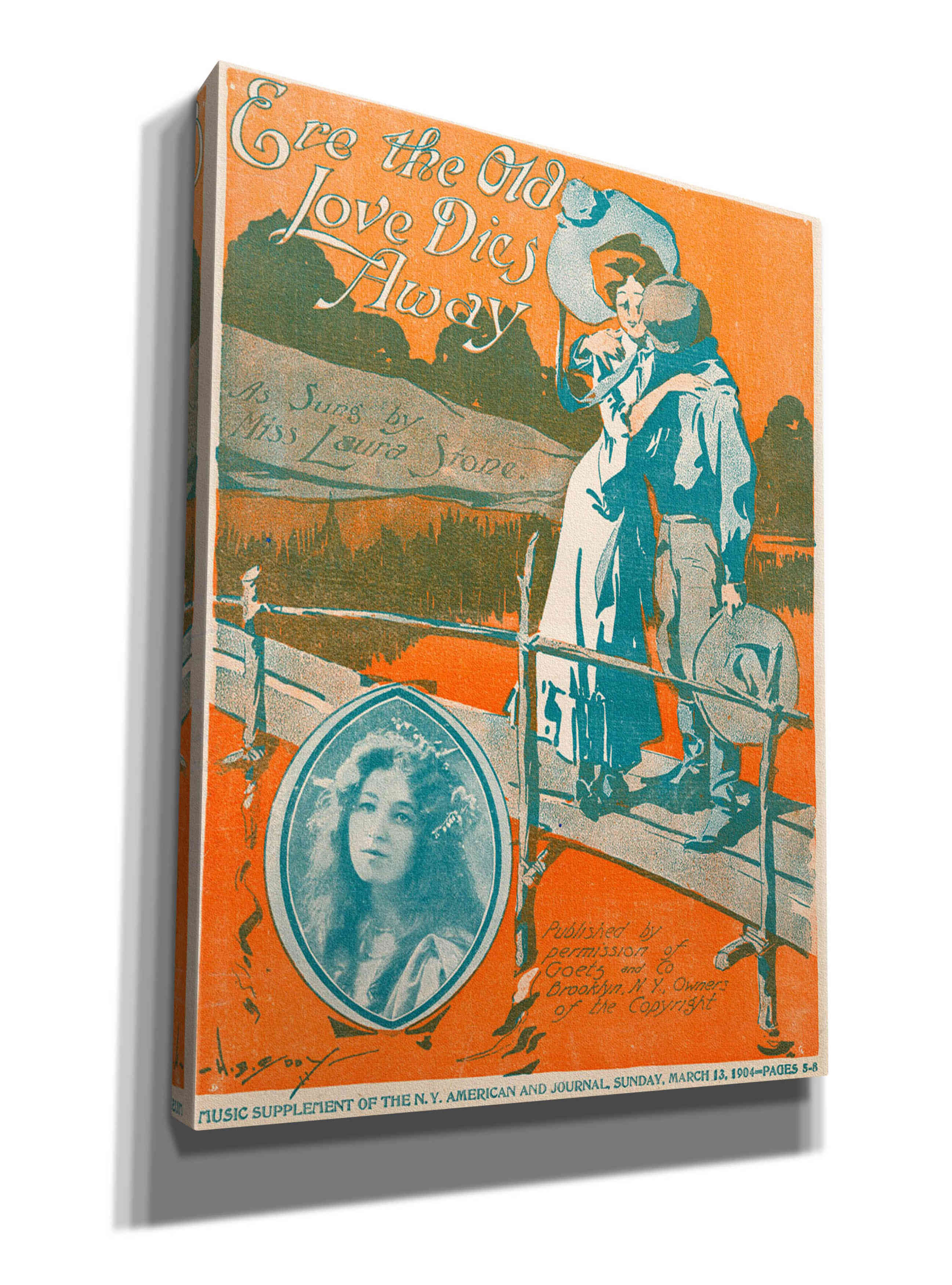 'Ere The Old Love Dies Away (1900)' by Epic Portfolio, Giclee Canvas Wall Art