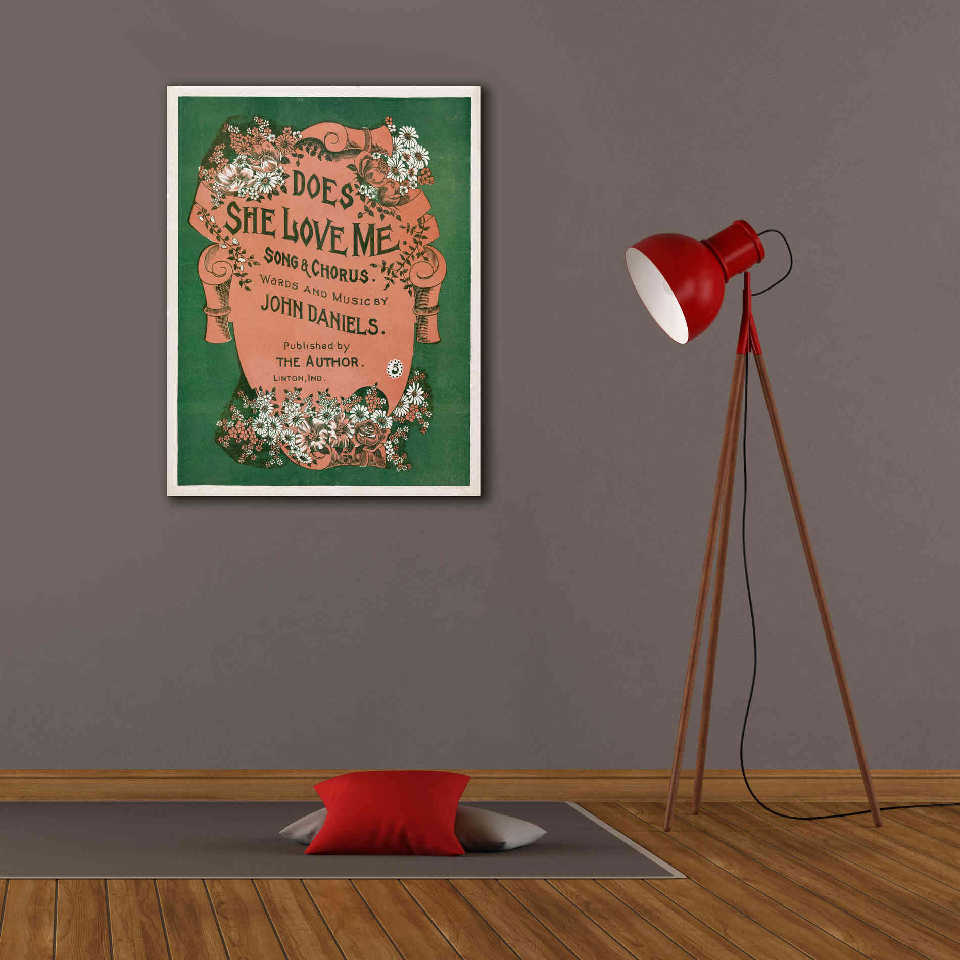 'Does She Love Me (1899)' by Epic Portfolio, Giclee Canvas Wall Art,26x34