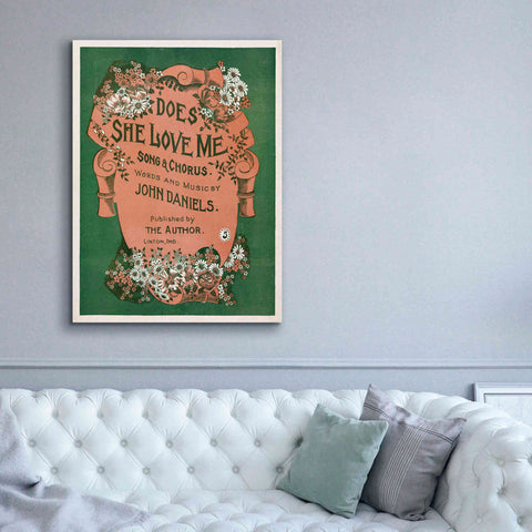 Image of 'Does She Love Me (1899)' by Epic Portfolio, Giclee Canvas Wall Art,40x54