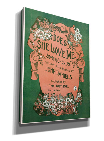 Image of 'Does She Love Me (1899)' by Epic Portfolio, Giclee Canvas Wall Art