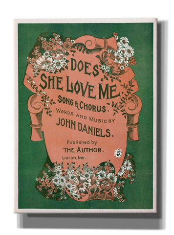 Image of 'Does She Love Me (1899)' by Epic Portfolio, Giclee Canvas Wall Art