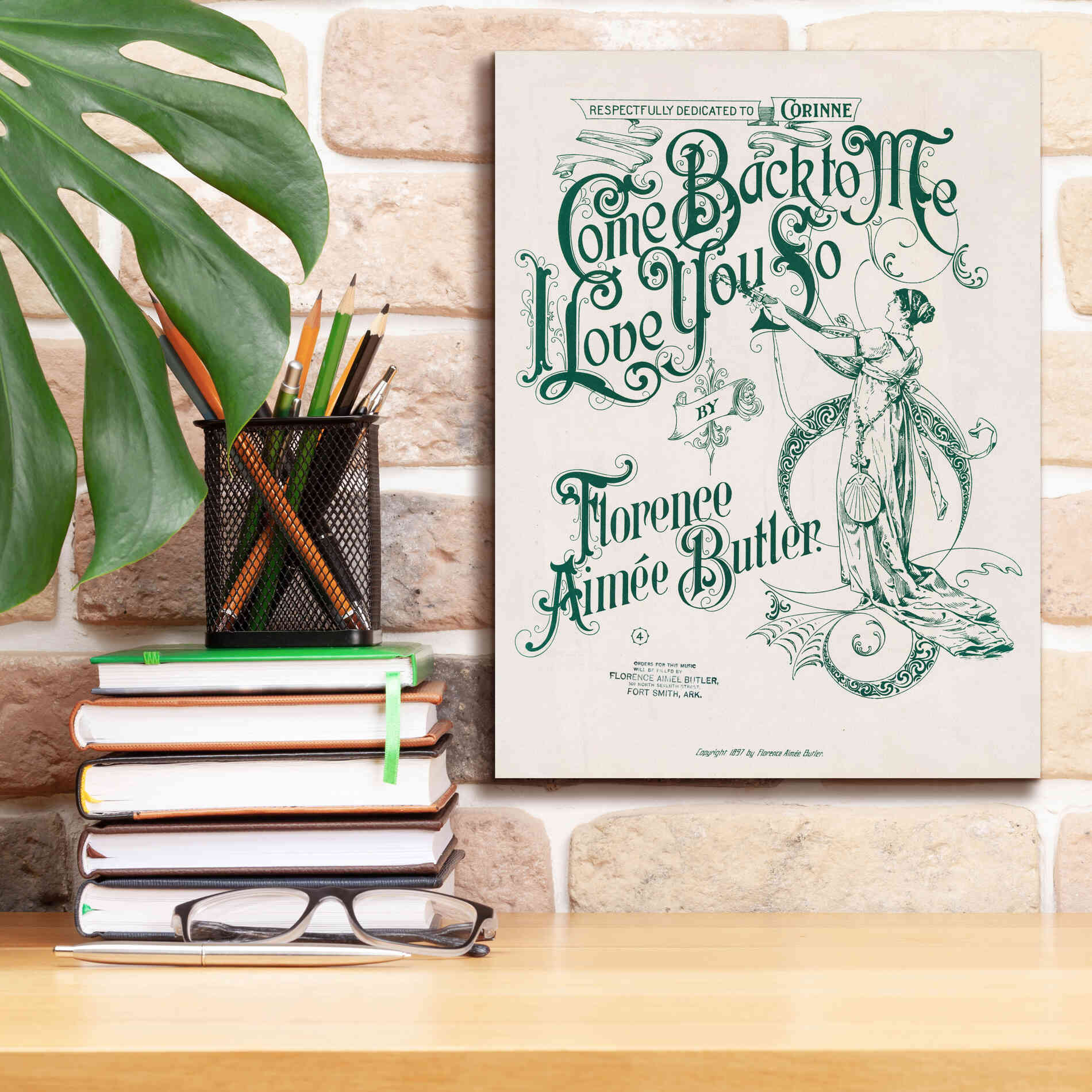 'Come Back To Me I Love You So (1897)' by Epic Portfolio, Giclee Canvas Wall Art,12x16