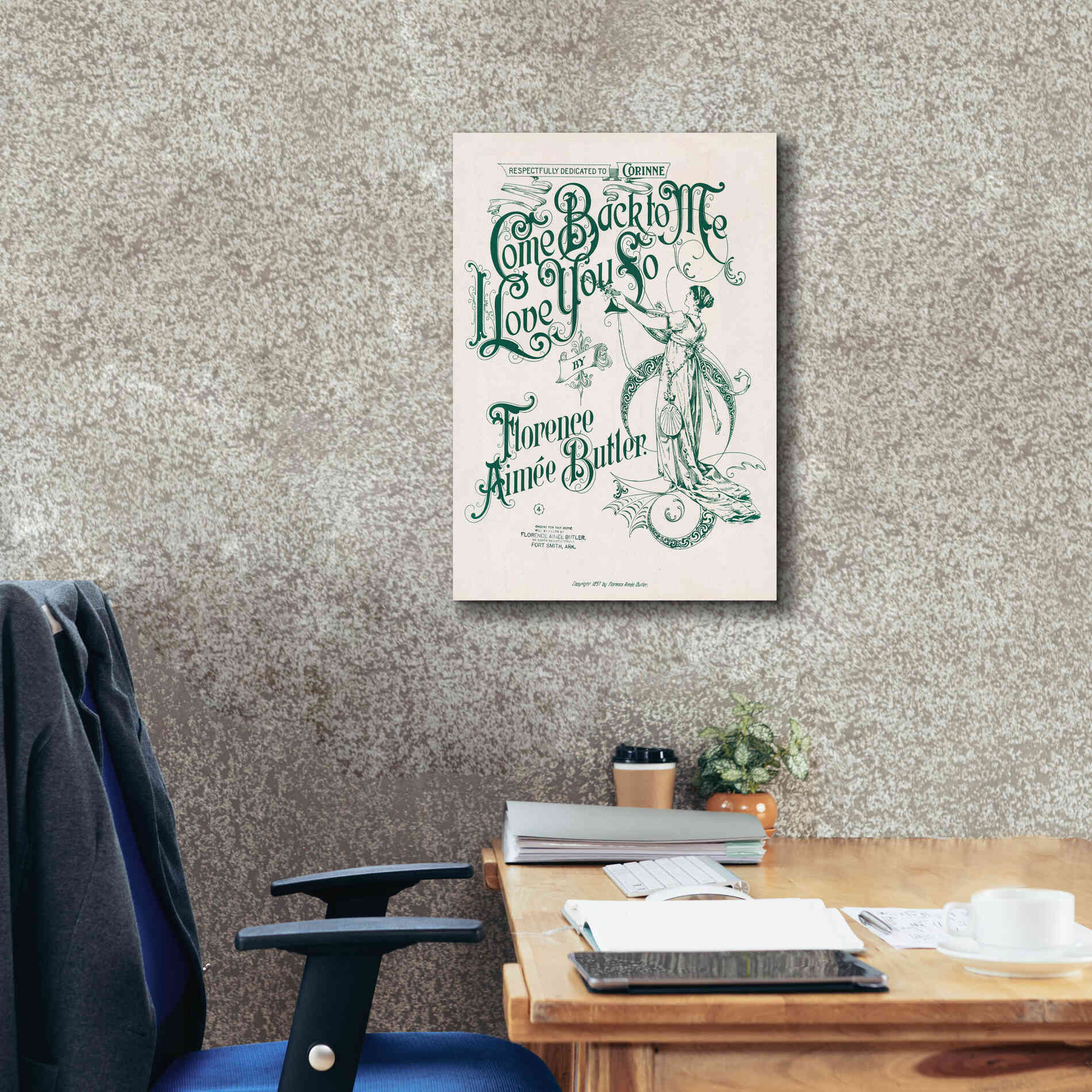 'Come Back To Me I Love You So (1897)' by Epic Portfolio, Giclee Canvas Wall Art,18x26