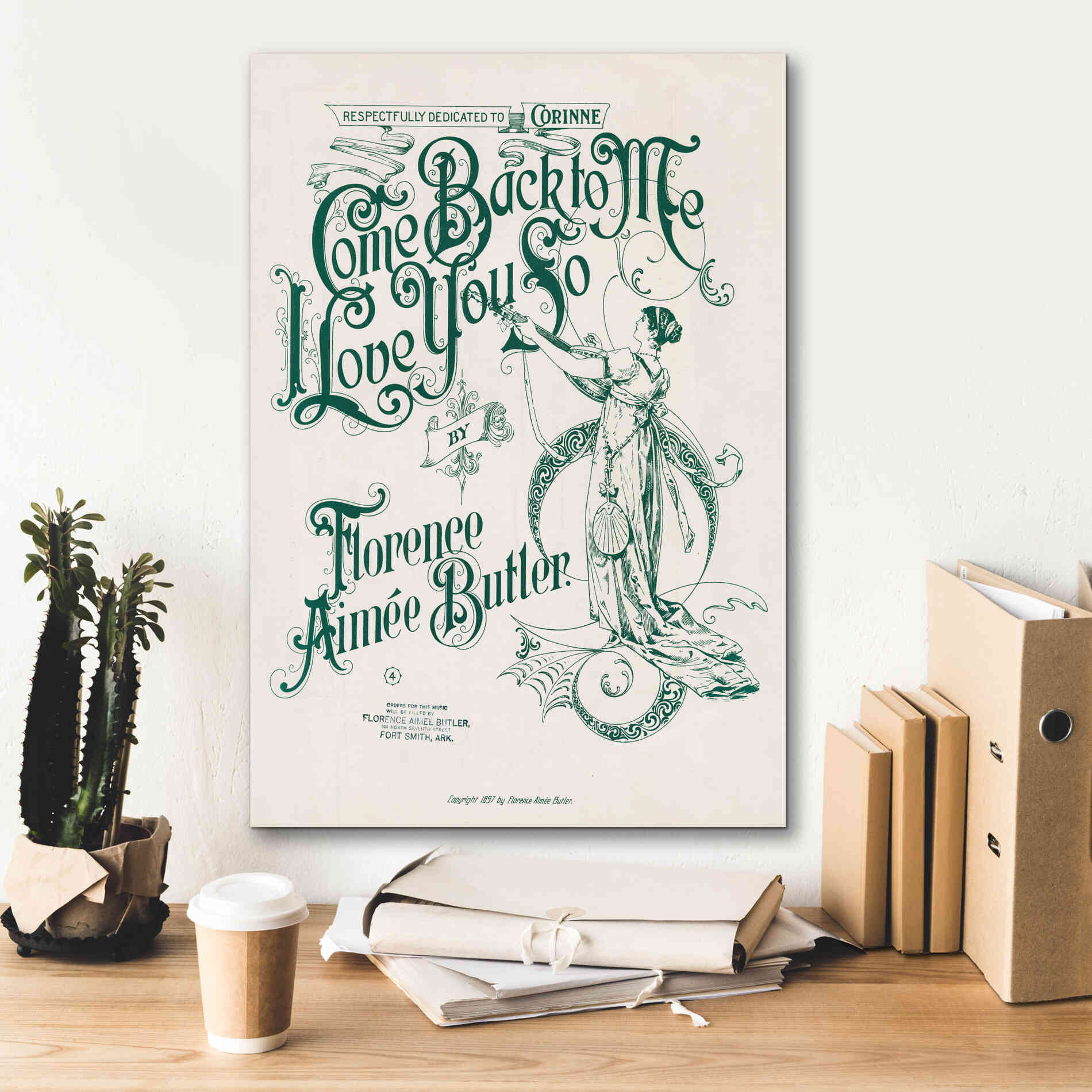 'Come Back To Me I Love You So (1897)' by Epic Portfolio, Giclee Canvas Wall Art,18x26