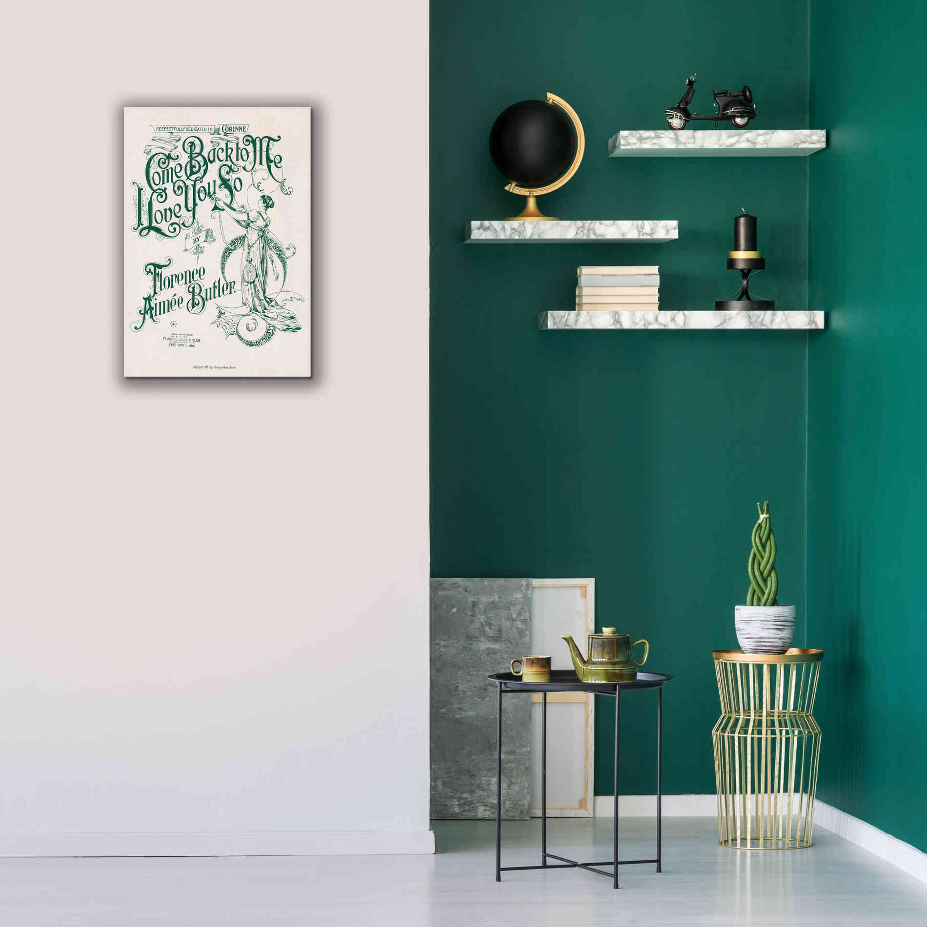 'Come Back To Me I Love You So (1897)' by Epic Portfolio, Giclee Canvas Wall Art,18x26