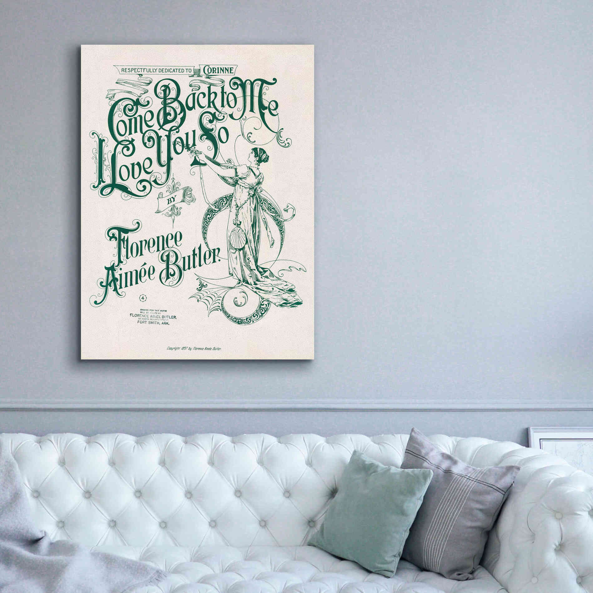 'Come Back To Me I Love You So (1897)' by Epic Portfolio, Giclee Canvas Wall Art,40x54