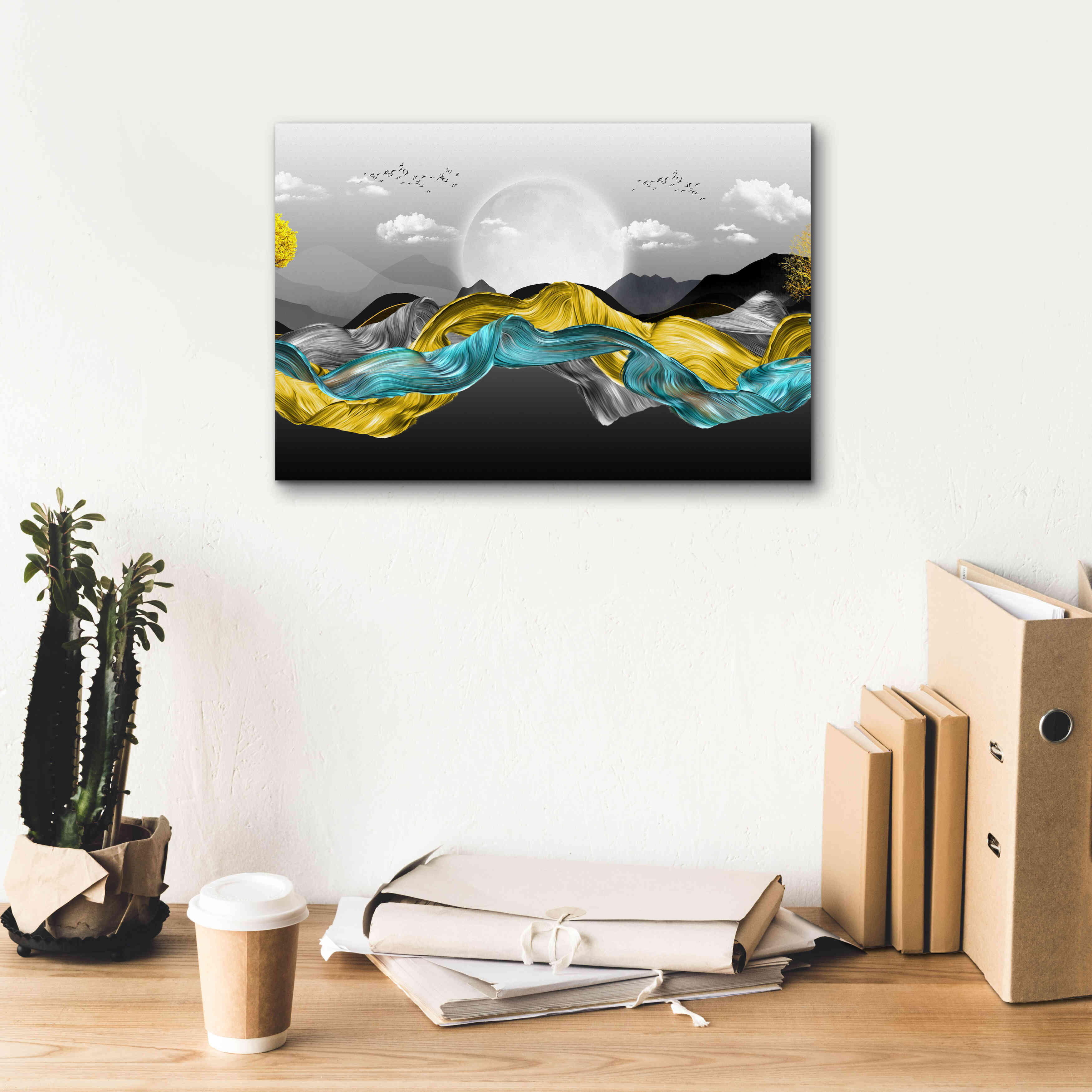 Epic Graffiti'The Silky Mountains Crop' by Epic Portfolio, Giclee Canvas Wall Art,18 x 12
