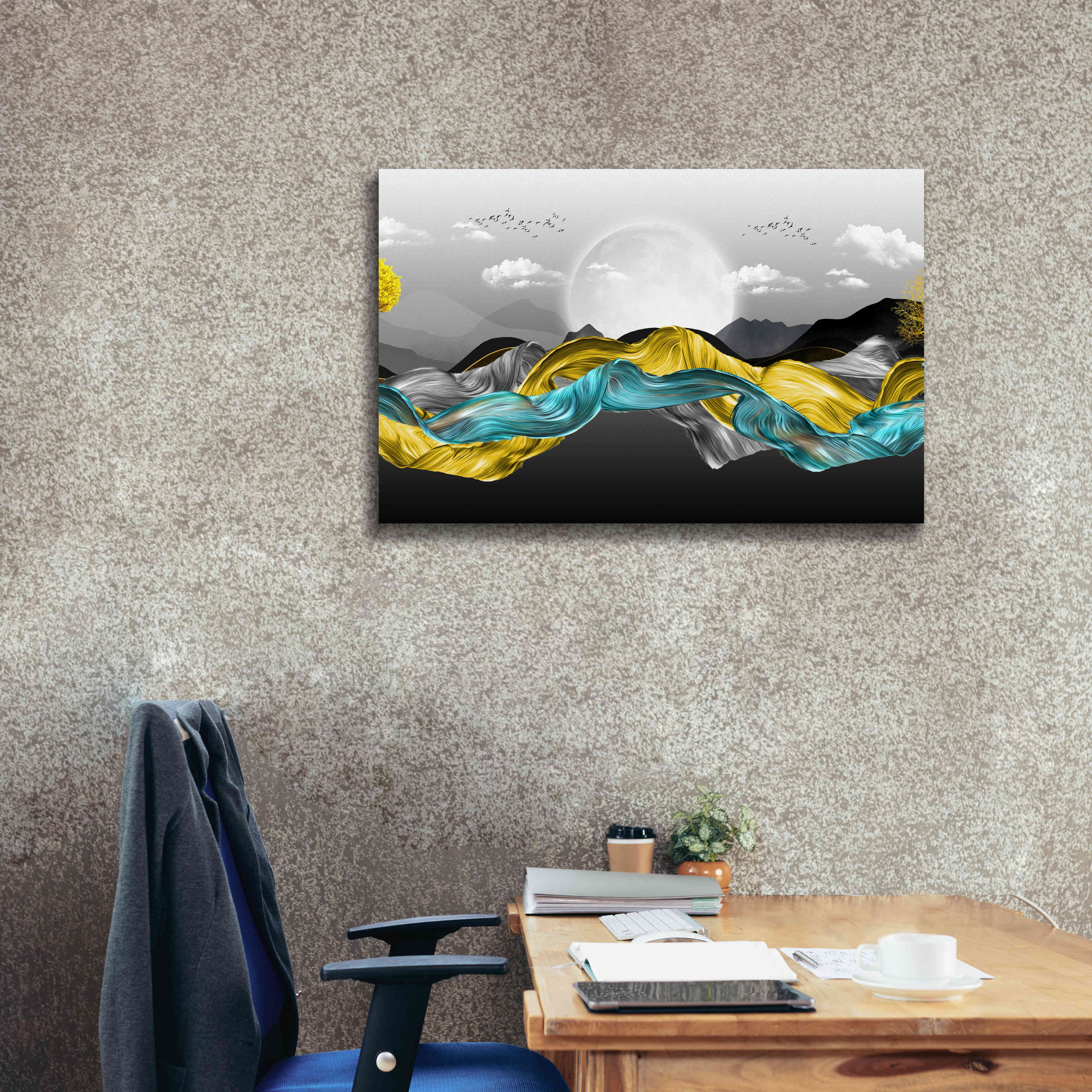 Epic Graffiti'The Silky Mountains Crop' by Epic Portfolio, Giclee Canvas Wall Art,40 x 26
