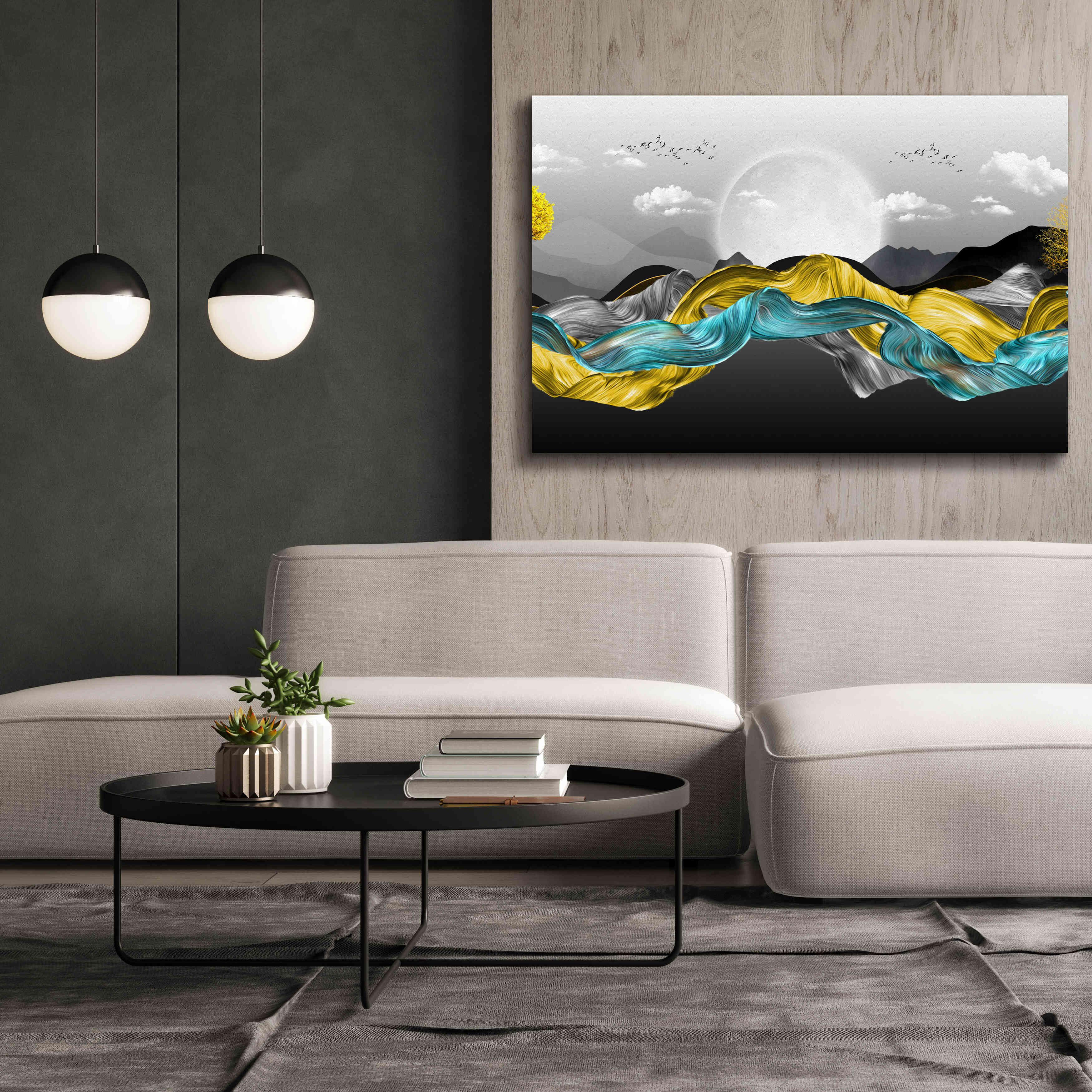 Epic Graffiti'The Silky Mountains Crop' by Epic Portfolio, Giclee Canvas Wall Art,60 x 40