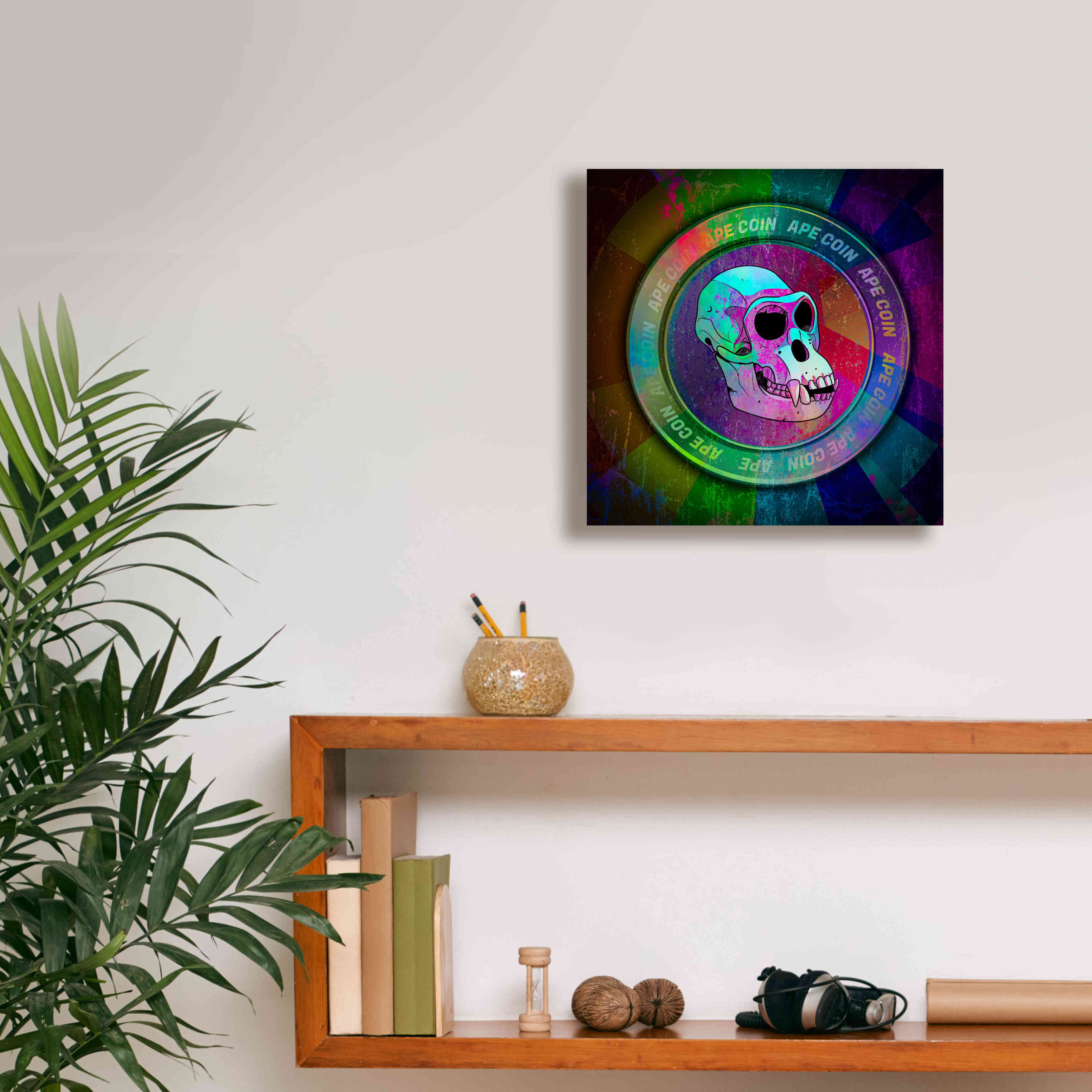 'Ape Crypto Coin' by Epic Portfolio, Canvas Wall Art,12 x 12
