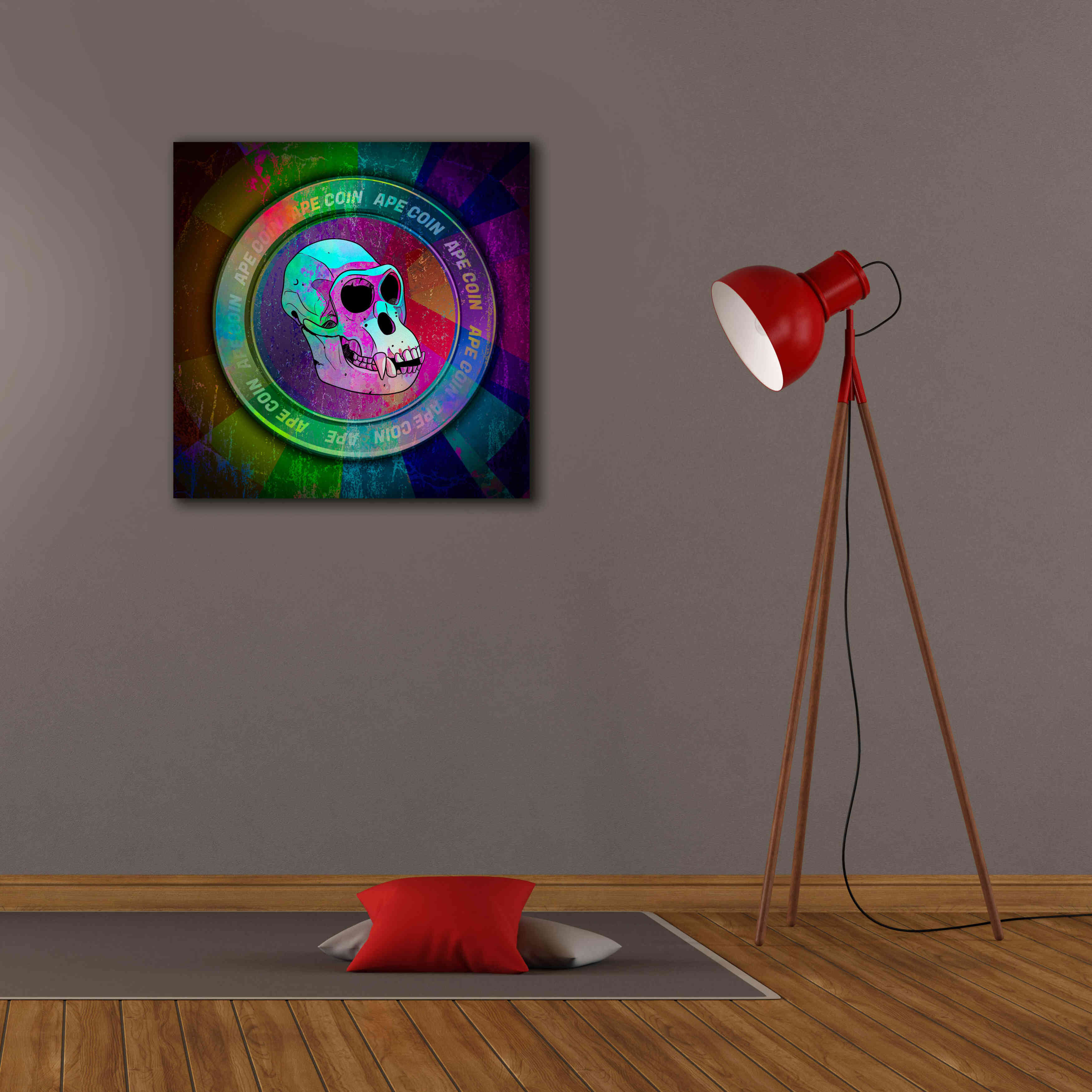 'Ape Crypto Coin' by Epic Portfolio, Canvas Wall Art,26 x 26