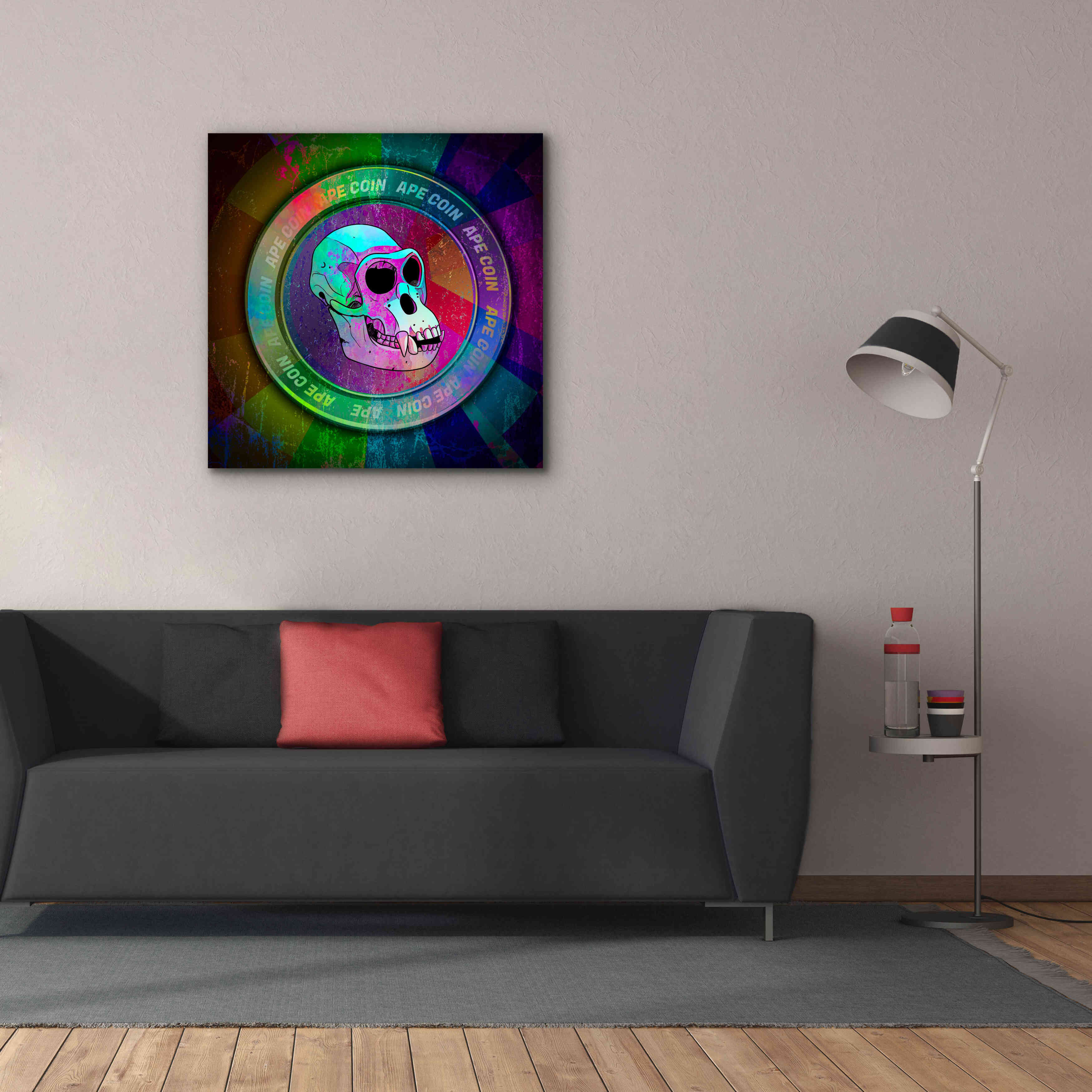 'Ape Crypto Coin' by Epic Portfolio, Canvas Wall Art,37 x 37